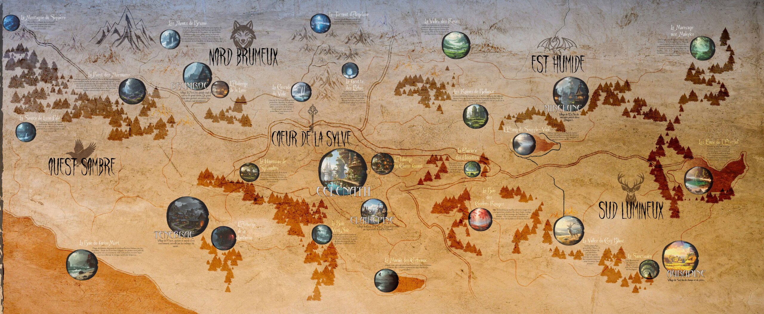 Carte du royaume de la Sylve